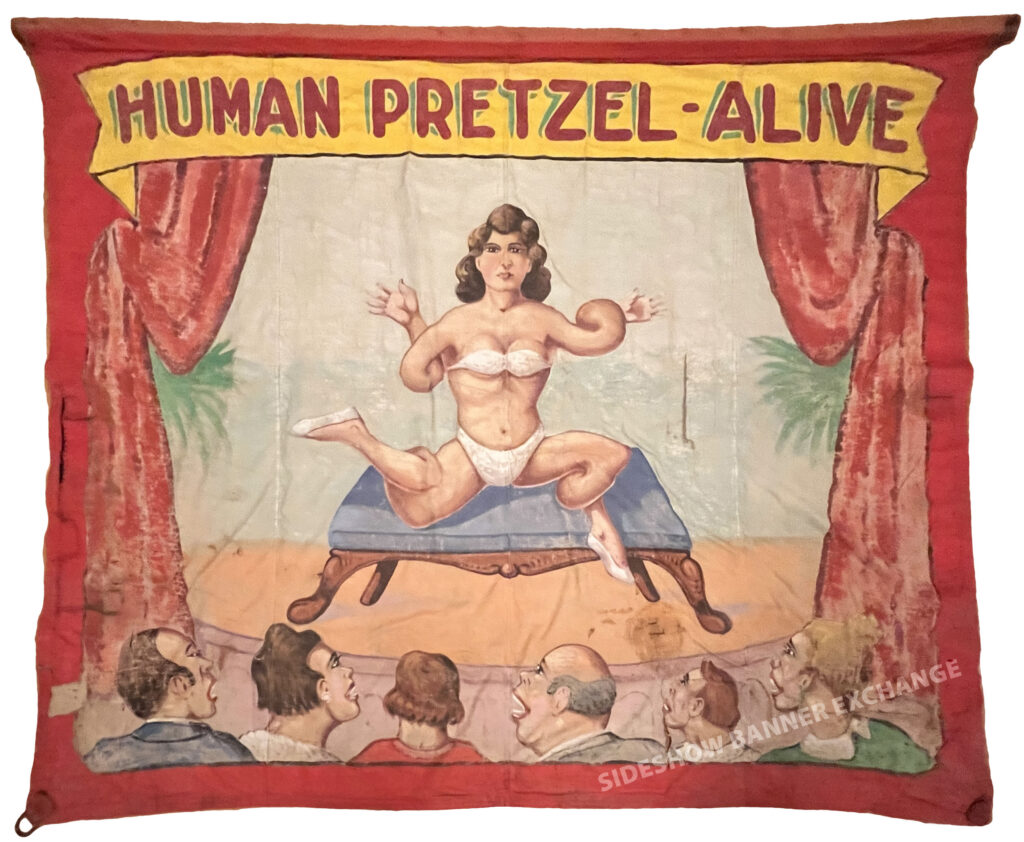 Fred Johnson Human Pretzel Sideshow Banner